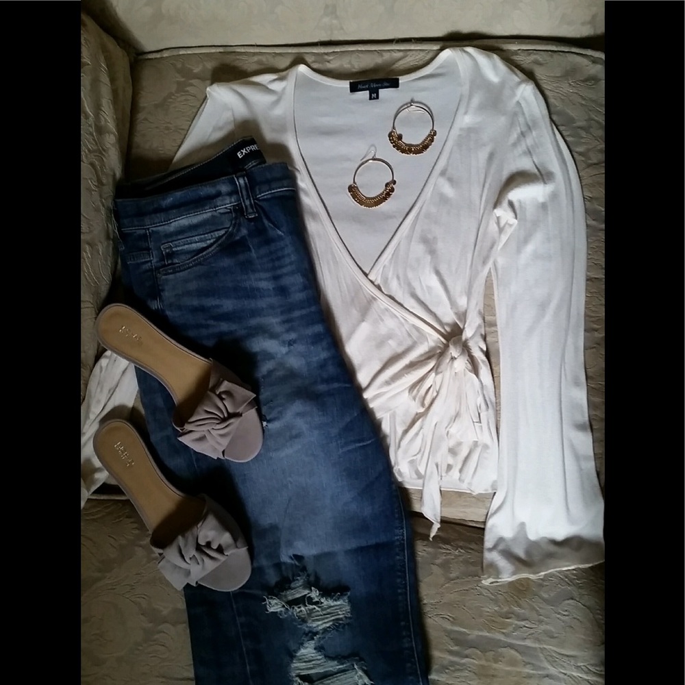 Charlotte Russe wrap blouse